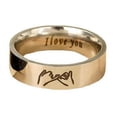thumbnail image 1 of Stainless Steel I Love You Letter Rings Fashion Jewelry For Women And Men Silver Or Black Casual Wear Everyday, 1 of 4