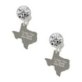 thumbnail image 1 of Stainless Steel I Love You to Texas - Clear Crystal Clip On Earrings, 1 of 3