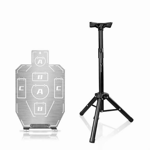 Stainless Steel IDPA Target with Tripod– Durable Shooting Training Target for Toy Guns 14+ Years Old