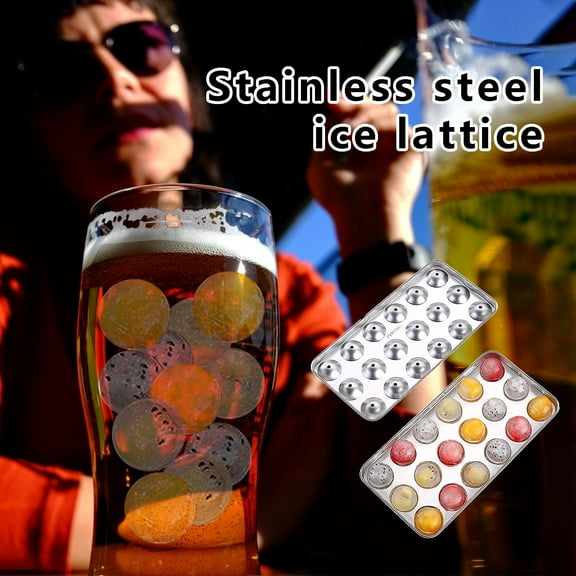 Stainless Steel Ice Block Tray Mold, 304 Steel Ice Block Maker, Easy Release Ice Block Tool for Freezer