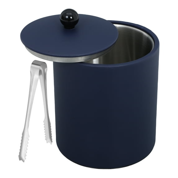 Navy Stainless Steel Ice Bucket with Lid for Bar Use, Large Capacity to Hold Multiple Drinks and Ice, Perfect for Parties