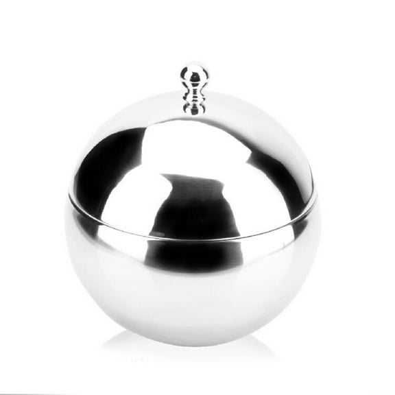Stainless Steel Ice Bucket Spherical Double Layer Insulated Barrels with Lid Storage Container for Freezer