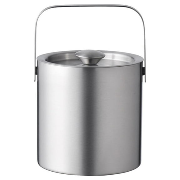 Stainless Steel Ice Buckets for Parties with Lid, 1.3L Capacity Double Wall Ice Bucket, Insulated Ice Bucket for Cocktail Bar