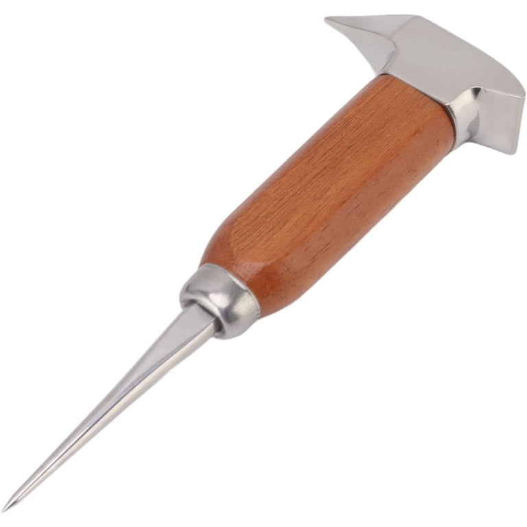 Stainless Steel Ice Chisel Wooden Handle Ice Chipper Hand Ice