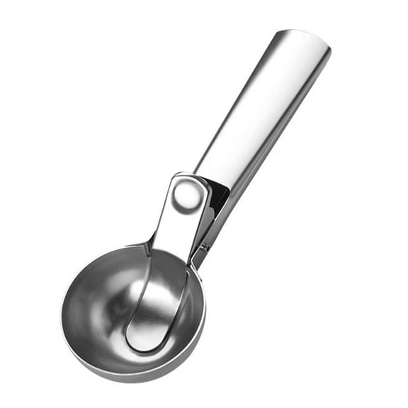 Stainless Steel Ice Cookie Dough With Trigger Spoon For WaterMelon Yogurt Sorbet Jelly And Baking Digging Spherical Shape Plates Mats for Table Dining Table Set 6 Plate Mat Set Woven Woven Chargers