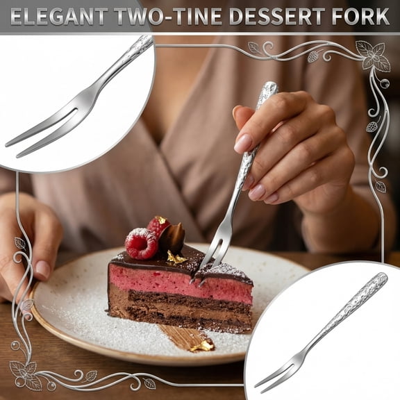 Stainless Steel Ice Crack Pattern Fruit Fork Mini Dessert Cake Coffee Forks Household Kitchen Tableware,Appetizer Dessert Forks, Stainless Steel Mini Salad Fruit Tasting Forks Cocktail Fork