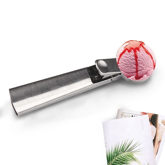 Stainless Steel Ice Cream Scoop, Large And Small Cookie Dough Dropper, Melon Baller And Fruit Scooping Tool, Stainless Steel Ice Cream Scoop For Home Desserts And Summer Treats(B)