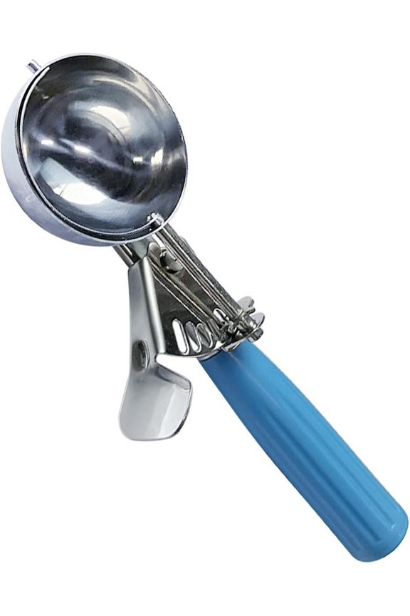 Stainless Steel Ice Cream Scoop Set Dishers Scoops Cookie Scoop Set Food Scoop, Right Handed Scoop, Blue Handle (2.48 Inch)