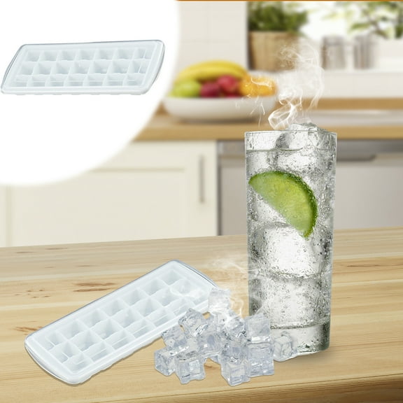 Stainless Steel Ice Cube Maker With Lid Frost Pellet Ice Tray Mold For Homemade Clear Ice 21 Cell 1 Count