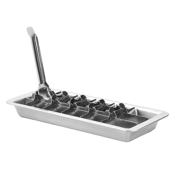 Stainless Steel Ice Cube Tray, 18-Cavity, Lever-Style Ice Tray, 11.1 x 4.7 x 1.1 in / 28.5 x 12 x 3 cm, 304 Food-Safe, Quick Release, Easy to Clean, DIY Ice Making with Ice Cube Release Lever