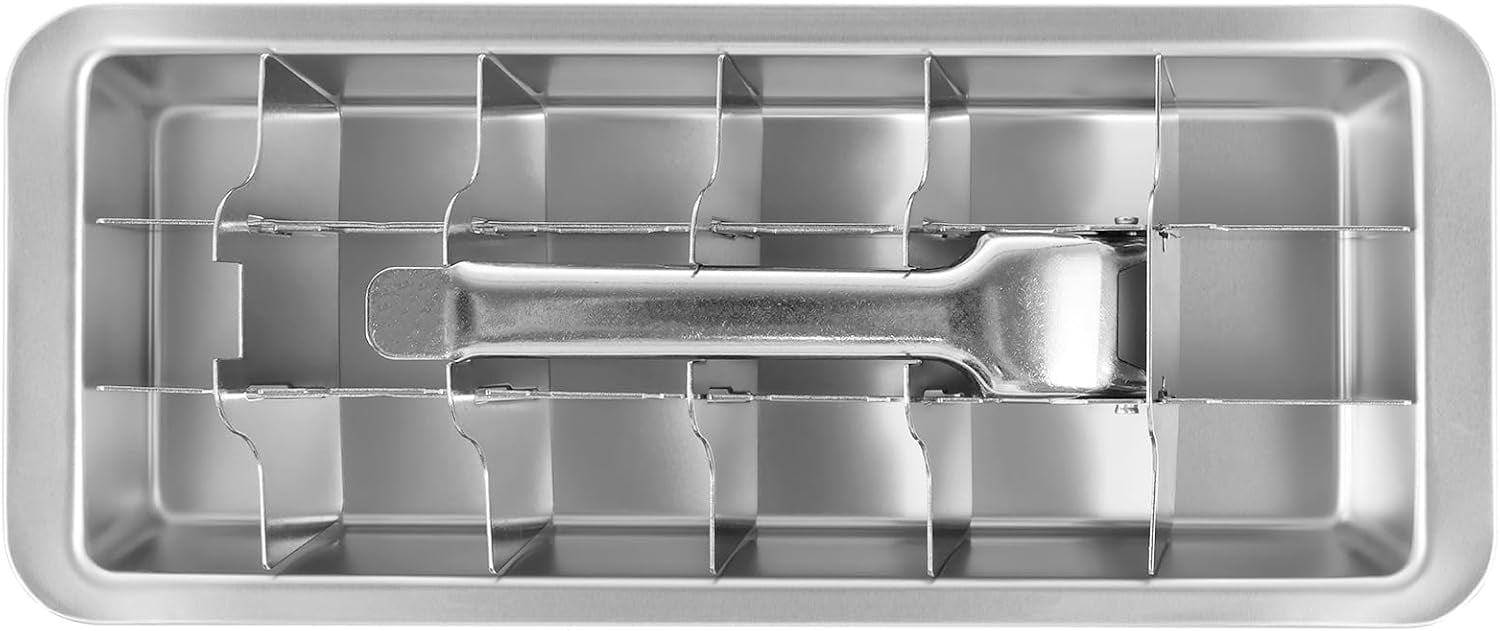 Stainless Steel Ice Cube Tray 18 Slot Removable Ice Cube Maker with Handle Easy to Release Ice Cube Tray Efficient Ice Cube Maker Reliable Ice Cube Tray for Ice Cubes