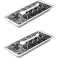 thumbnail image 1 of Stainless Steel Ice Cube Trays for Freezer with Easy Lever Release, Durable Metal Ice Cube Mold for Cocktails & Drinks, Reusable Ice Maker for Home, Bar & Kitchen Accessories (2), 1 of 5