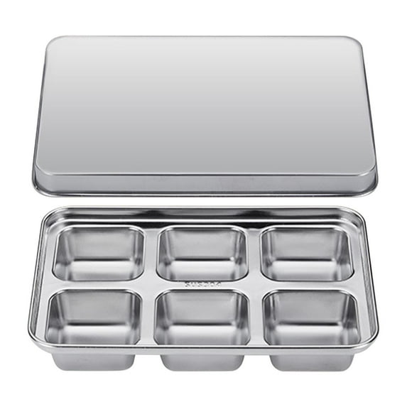 Stainless Steel Ice Cube Trays for Freezer Metal Ice Cube Trays with Lid Easy Release Molds Dishwasher Safe for Bars Kitchens Cocktail Freezer Whiskey