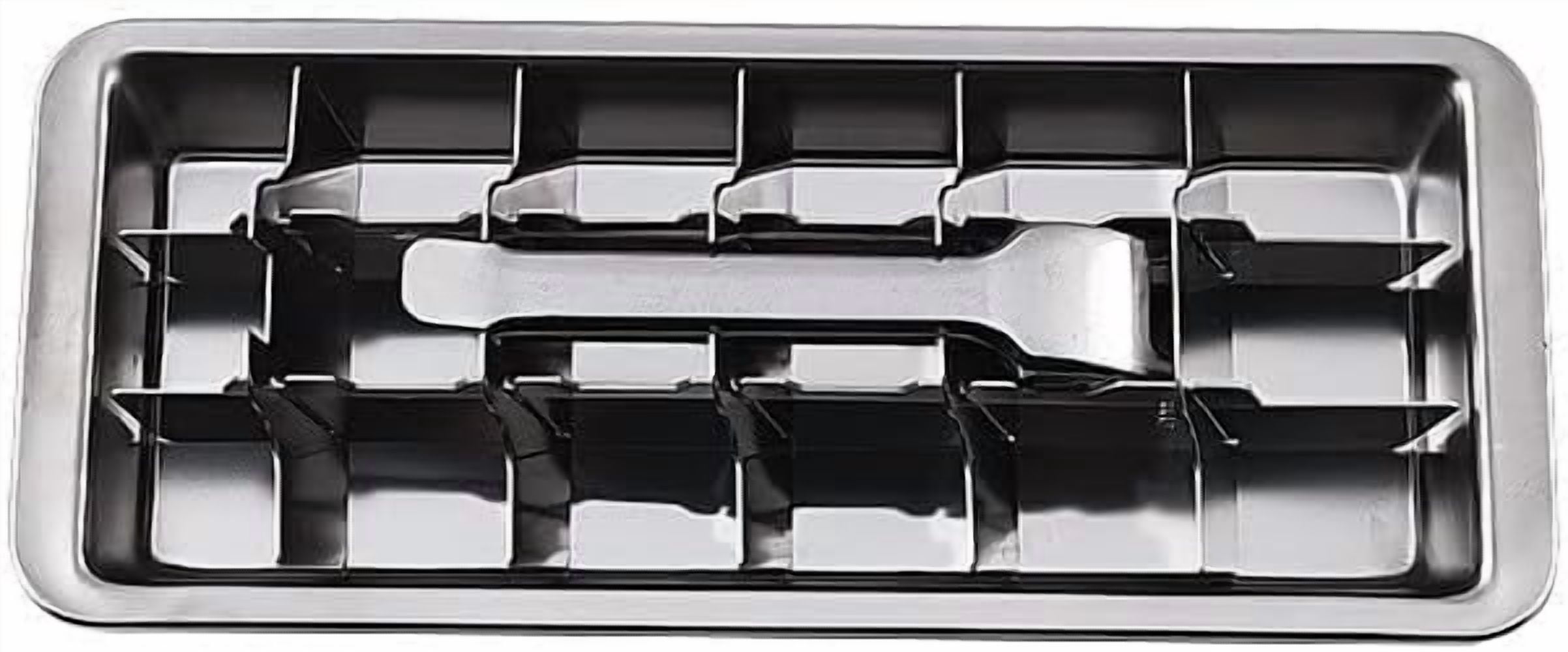 Stainless Steel Ice Cube Trays for Freezer, Metal Ice Tray with Lever, Vintage Inspired Icecube Tray, Retro Metalice Handle Made Icecubetray, Heavy Duty Metallic Icetray for Kitchen and Bar