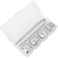 thumbnail image 1 of Stainless Steel Ice Cubes,Made Of Food Grade 304 Stainless Steel,Safe, Non Toxic and Durable，Easy to Clean, Reusable, Suitable for Drinks Such As Wine(4 capsules with ice clip), 1 of 5