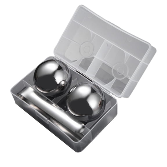 Stainless Steel Ice Cubes Set for Bar and Home Entertainment – Reusable Round Metal Ice Block for Chill Drinks 1.96 in