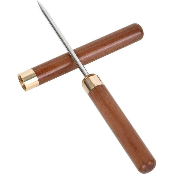 Stainless Steel Ice Pick with Wooden Handle and Sheath Kitchen Tool (9" RoseWood)