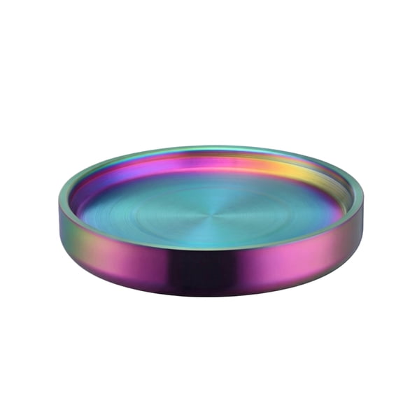 Stainless Steel Ice Plate with Water Injection Design for Hot Pot Seafood Buffet Chilled Food Serving Reusable Round Tray