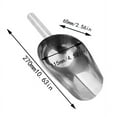 thumbnail image 1 of Stainless Steel Ice Scoop 16 Oz Round Bottom Bar Ice Flour Metal Utility Scoop with Finger Groove Handle for Multi-Purpose Use (27CM), 1 of 3