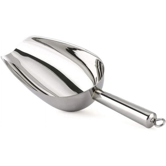 Stainless Steel Ice Scoop,Small Metal Scoops for Kitchen Bar Party Wedding,Heavy Duty Dishwasher Safe,8 Ounces. (1)
