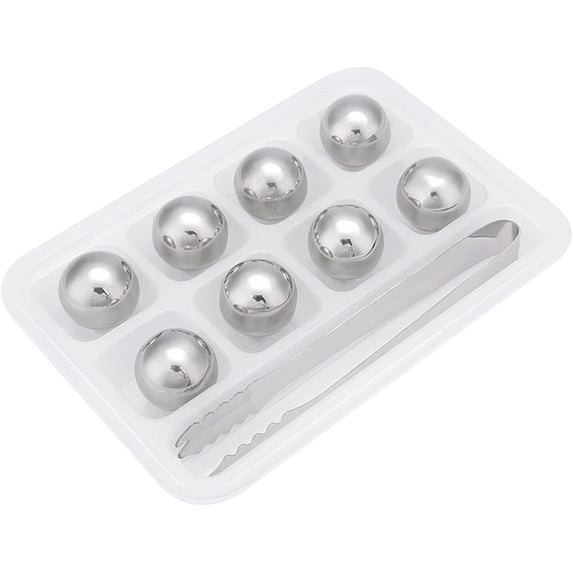 Stainless Steel Ice Spheres for ice wine quick frozen ice cubes with a Ice Tong(Round ball)