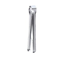 Stainless Steel Ice Tongs, Cocktail Tongs with Sharp Grip Teeth for Ice Buckets, Sugar, Olives & Garnishes - Party Essentials, 0.39x4.92"