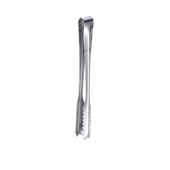 Stainless Steel Ice Tongs with Serrated Grip Rust-proof Non-Slip Food Clips U-shaped Mini Buffet Tongs Dishwasher Safe Professional Bar Tongs for Ice Cubes,Sugar, Salad Utensil for Kitchen(1pc)