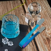 Stainless Steel Ice Tongs with Silicone Tips - Secure Grip for Handling Ice Cubes, Versatile Kitchen Tool for Bartending