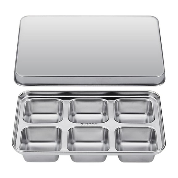 Stainless Steel Ice Trays, with Lid, Easy Release Metal Mold for Freezer, Kitchen & Bar for Making Ice Cubes for Cocktails and Drinks