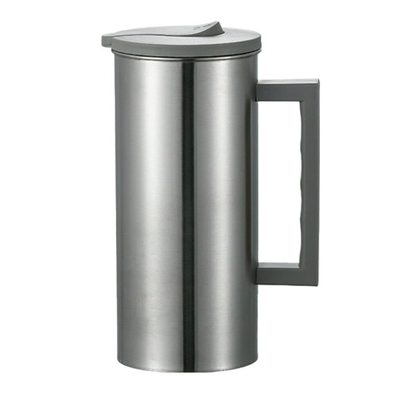 Stainless Steel Iced Tea Pitcher, Water Pitcher with Handle Large Stainless Steel Jug Water Carafe Reusable Milk Jug Drink Pitcher for Coffee,Juice and Homemade Beverage 1.8L