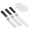 thumbnail image 1 of Stainless Steel Icing Spatulas Angled Cake Spatulas with 3 Cake Smoother Scrapers- Professional Frosting Offset Spatula Set with 6, 8, 10 inch Blades for Cake Decorating, 1 of 6