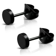 COMFORT ZONE STUDIOS Stainless Steel Illusion Round Circle Button Stud Post Earrings