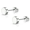thumbnail image 1 of Stainless Steel Illusion Round Circle Button Stud Post Earrings, 1 of 2