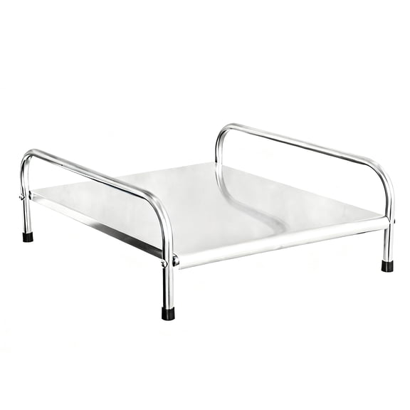 Stainless Steel Induction Cooktop Stand with Dual Handles - Portable Kitchen Countertop Rack