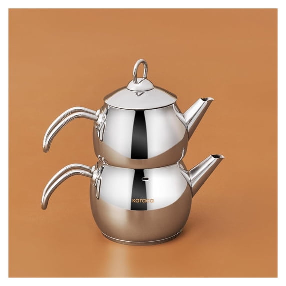 Turkish Tea Set Designs Stainless Steel Induction Teapot Set 0.65L 1.1L Turkish Tea Kettle and ...
