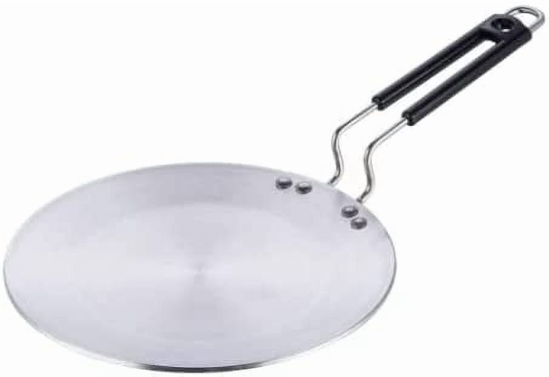 Stainless Steel Induction and Gas Burner Compatible Tawa (Approx. 25 cm), Circuler Griddle, Flat Pan/Dosa Pan/Roti Pan, Pack of 1