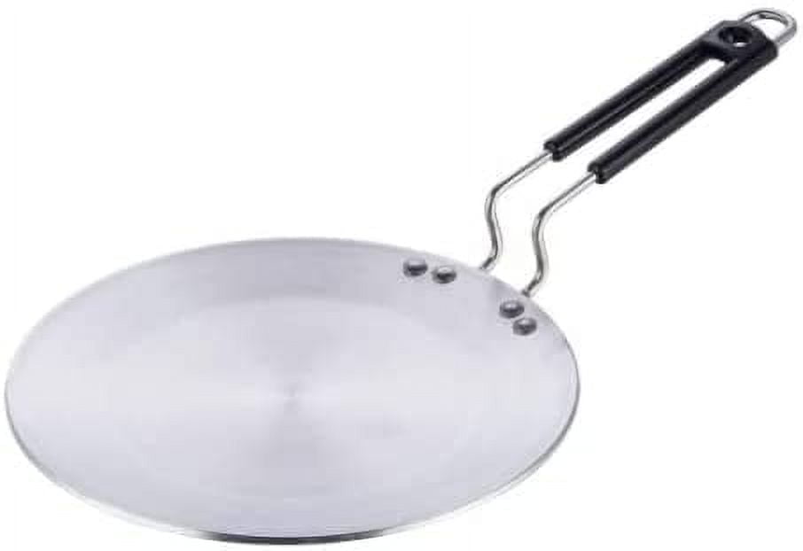Stainless Steel Tawa, 25 cm, Induction/Gas Burner Compatible