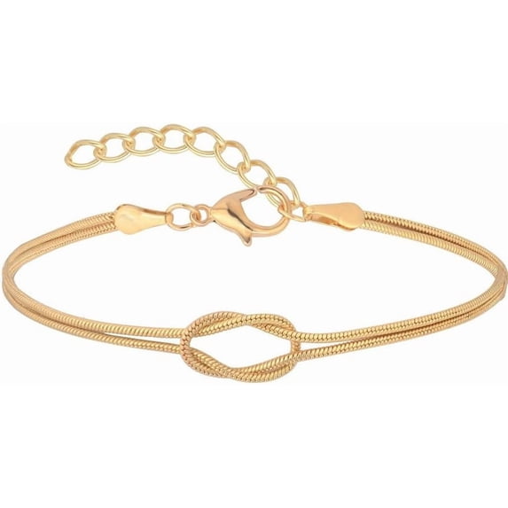 Stainless Steel Infinity Knot Chain Style Bracelet