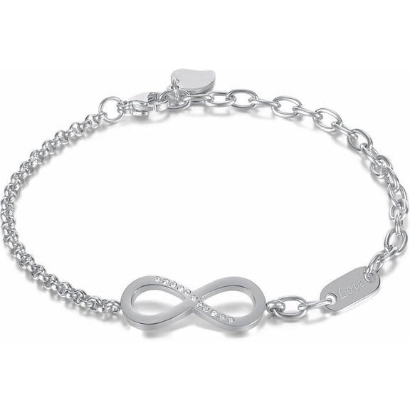 Stainless Steel Infinity Style Wedding Party Holiday Evening Chain Bracelel