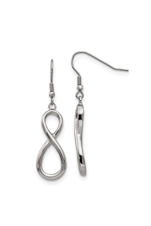 Stainless Steel Infinity Symbol Shepherd Hook Earrings Fine Jewelry For Women Gifts For Her