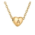thumbnail image 1 of Stainless Steel Initial Heart Shape Alphabet Necklace for Women Gold Pendant Jewelry with 26 Letter Options, GoldA, 1 of 9