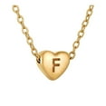 thumbnail image 1 of Stainless Steel Initial Heart Shape Alphabet Necklace for Women Gold Pendant Jewelry with 26 Letter Options, GoldF, 1 of 9