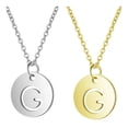 thumbnail image 1 of Stainless Steel Initial Pendant Necklace Alphabet Silver Gold Letter 16" A416, 1 of 1
