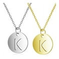 thumbnail image 1 of Stainless Steel Initial Pendant Necklace Alphabet Silver Gold Letter 16" A416, 1 of 1