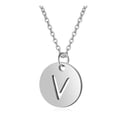 thumbnail image 1 of Stainless Steel Initial Pendant Necklace Alphabet Silver Gold Letter 16" A416, 1 of 1