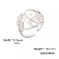 thumbnail image 1 of Stainless Steel Initials Flower Rings Adjustable Alphabet Rings Fashion Jewelry, 1 of 7