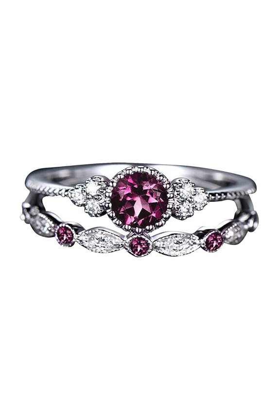 Stainless Steel Inlay Fashion Ring, Women’s Zircon Band, Elegant Drainage Design, Modern Adjustable Jewelry, Silver Tone, Non-Tarnish Stylish Finds for Less