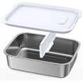 thumbnail image 1 of Stainless Steel Inner Pot with Lid for 5.5 Cups Cordless Electric Lunch Box, with Removable Tray Divider, Dishwasher Safe, Ideal for Multi-Meal Heating, 1 of 7