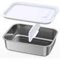 thumbnail image 1 of Stainless Steel Inner Pot with Lid for Cordless Electric Lunch Box, 5.5 Cups Capacity, with Removable Tray Divider, Dishwasher Safe, for Heated Lunch Box Battery,for Hot Meals On The Go, 1 of 7