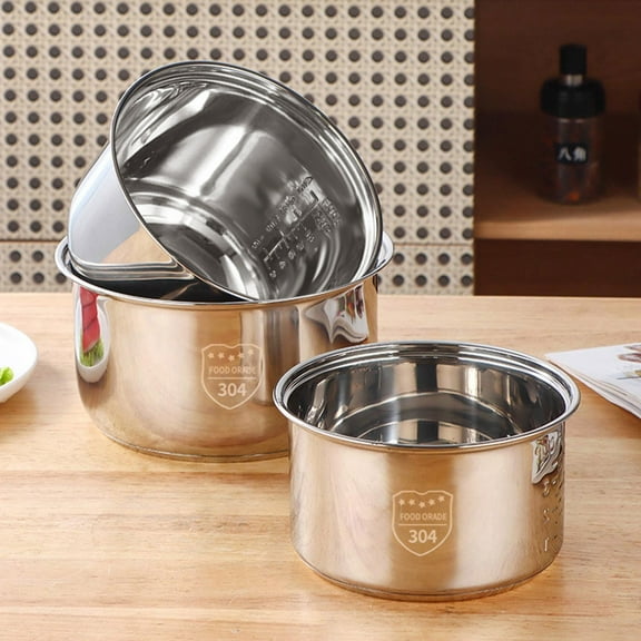 Stainless Steel Inner Pot Replacement for Multifunctional Rice Cookers - Cook Rice, Soup, Stew, Grains - Durable, Dishwasher Safe